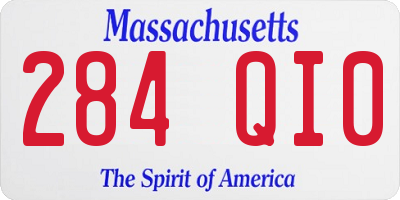 MA license plate 284QI0