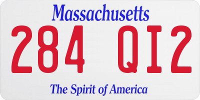 MA license plate 284QI2