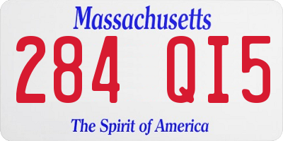 MA license plate 284QI5
