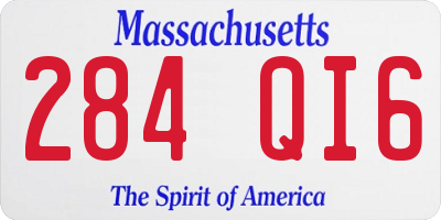 MA license plate 284QI6