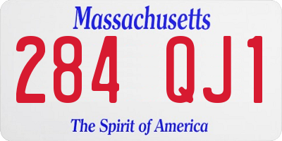 MA license plate 284QJ1
