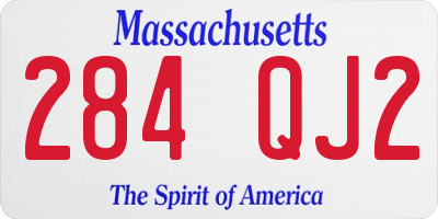 MA license plate 284QJ2