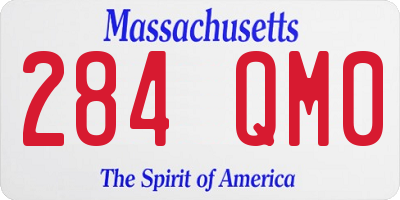 MA license plate 284QM0