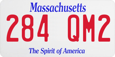 MA license plate 284QM2