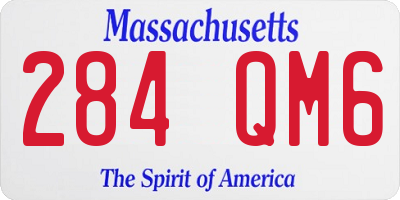 MA license plate 284QM6
