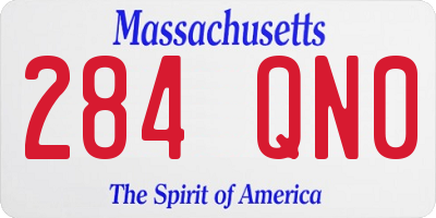 MA license plate 284QN0