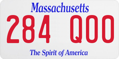 MA license plate 284QO0