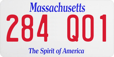 MA license plate 284QO1