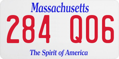 MA license plate 284QO6