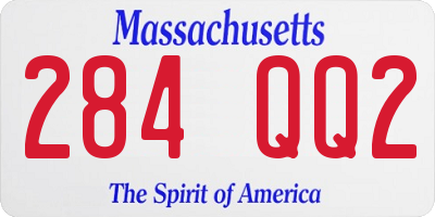MA license plate 284QQ2