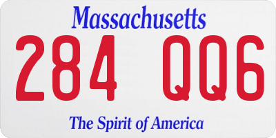 MA license plate 284QQ6