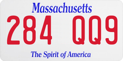 MA license plate 284QQ9