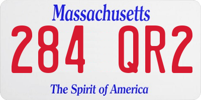 MA license plate 284QR2