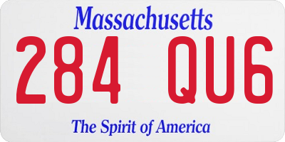 MA license plate 284QU6
