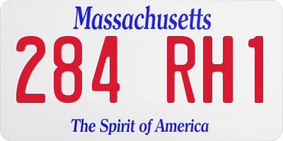 MA license plate 284RH1