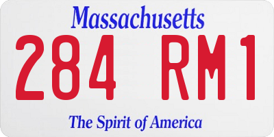 MA license plate 284RM1