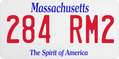 MA license plate 284RM2