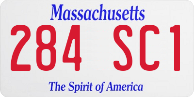 MA license plate 284SC1
