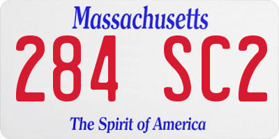 MA license plate 284SC2