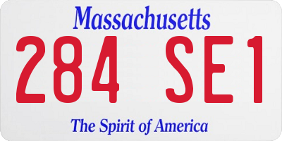 MA license plate 284SE1