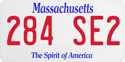 MA license plate 284SE2