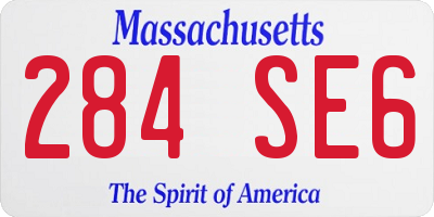 MA license plate 284SE6