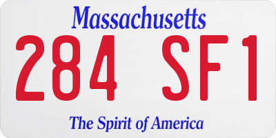 MA license plate 284SF1