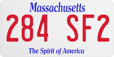 MA license plate 284SF2
