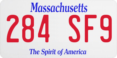 MA license plate 284SF9