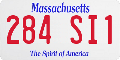MA license plate 284SI1