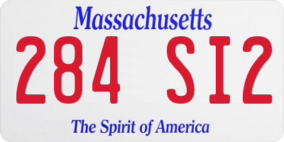 MA license plate 284SI2