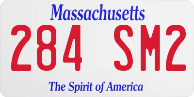 MA license plate 284SM2