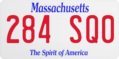 MA license plate 284SQ0