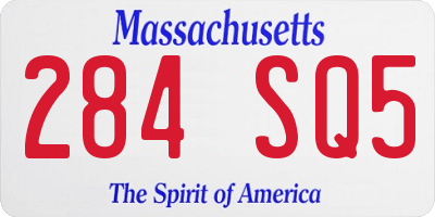 MA license plate 284SQ5