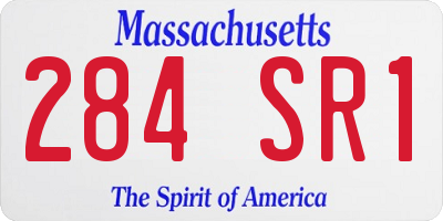 MA license plate 284SR1