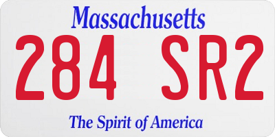 MA license plate 284SR2