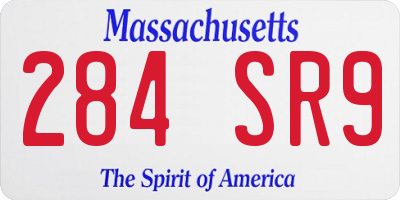 MA license plate 284SR9