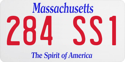 MA license plate 284SS1