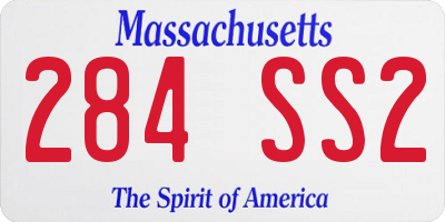 MA license plate 284SS2