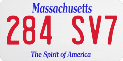 MA license plate 284SV7