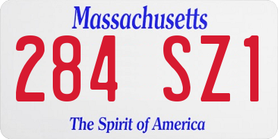 MA license plate 284SZ1