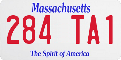 MA license plate 284TA1