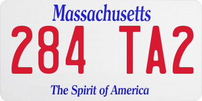 MA license plate 284TA2