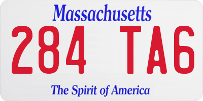MA license plate 284TA6