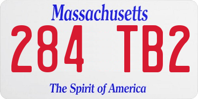 MA license plate 284TB2