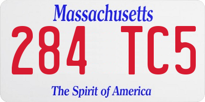 MA license plate 284TC5