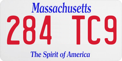 MA license plate 284TC9