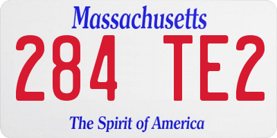 MA license plate 284TE2