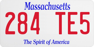 MA license plate 284TE5