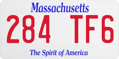 MA license plate 284TF6